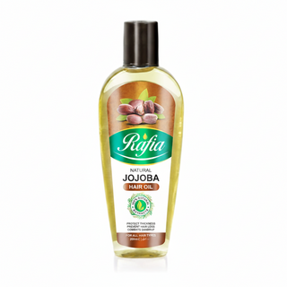 rafia jojoba hair oil 200ml for scalp balance hair growth and nourishment care