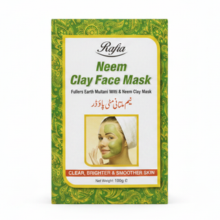 Neem clay face mask for acne control oil detox and clear smooth healthy skin care
