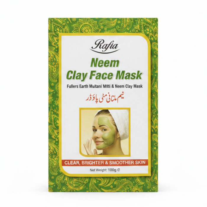 Neem clay face mask for acne control oil detox and clear smooth healthy skin care