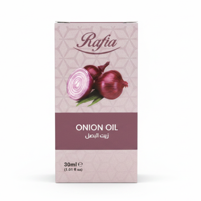Rafia onion hair oil for growth, anti hair fall, scalp nourishment and stronger thicker hair