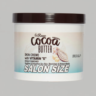 raw cocoa butter jar 28oz salon size deep moisturizing skin care cream body butter dry skin hydration rich nourishing cocoa butter product