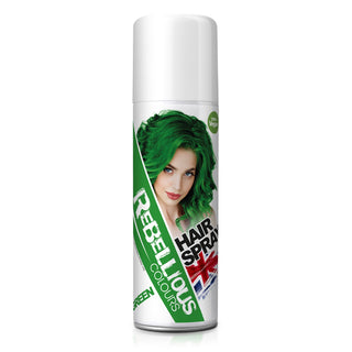 rebellious green hair colour spray 125ml temporary wash out hair color spray bold green party festival styling spray easy removal product