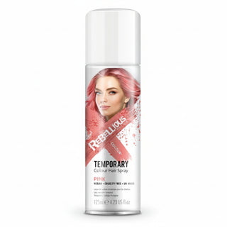 rebellious pink hair colour spray 125ml temporary wash out hair spray vibrant pink party festival styling hair color spray easy removal product