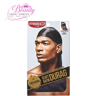 Red By Kiss Silky Satin Durag HDUP01 | Wave Cap for Hair Protection