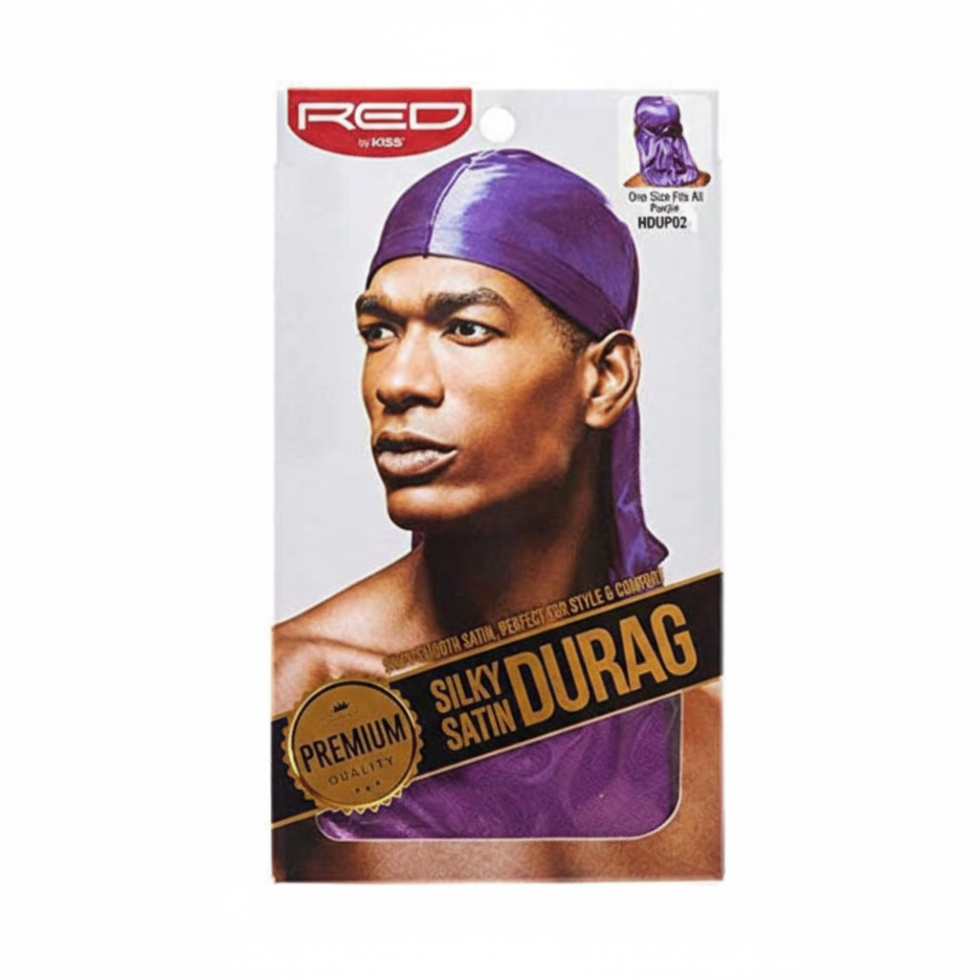 red by kiss silky satin durag hdup08 hdup02 wave cap for 360 waves compression hair protection satin finish