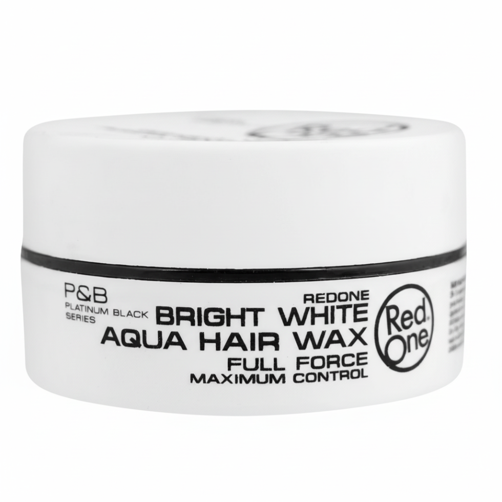 Red one bright white aqua hair wax 150ml full force maximum control strong hold shine styling wax