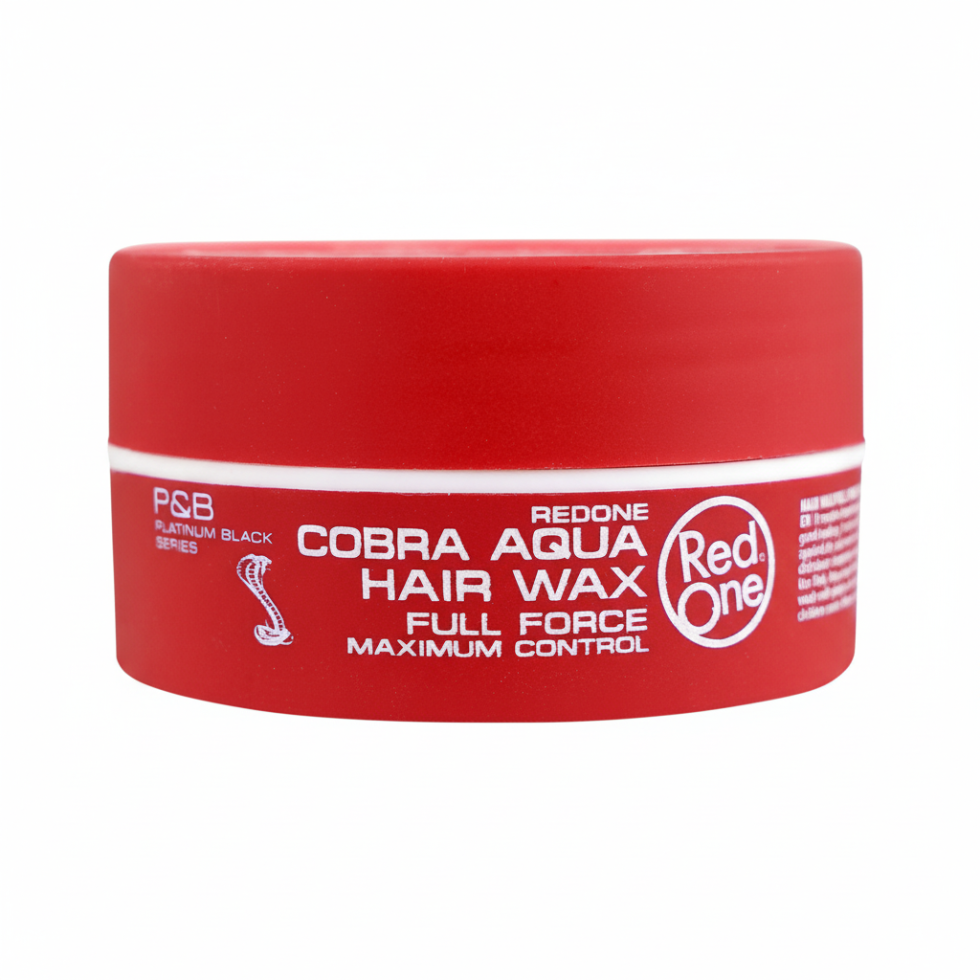 Red one cobra aqua hair wax 150ml full force maximum control strong hold shine styling wax