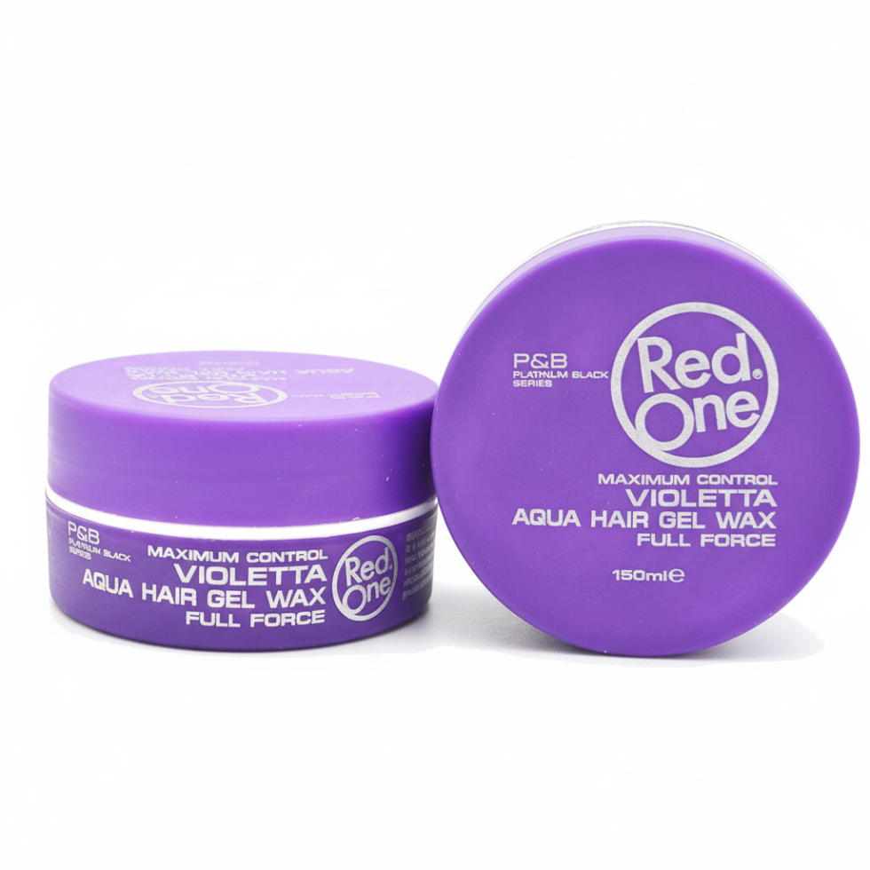 Red One Violetta aqua hair gel wax 150ml full force maximum control glossy strong hold styling