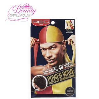 Red By Kiss Power Wave Duo Colour Fashion Durag | Stylish Wave Cap #Hd