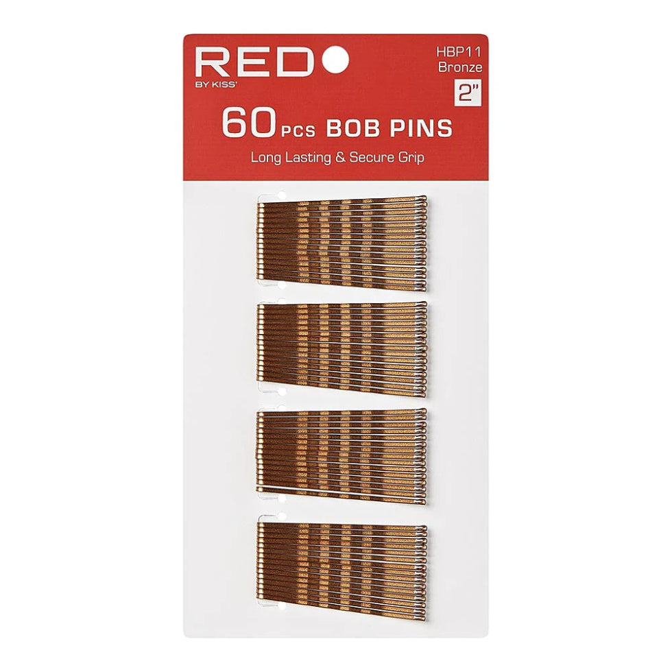 Red By Kiss bobby pins bronze 2 inch professional hairstyling grips box