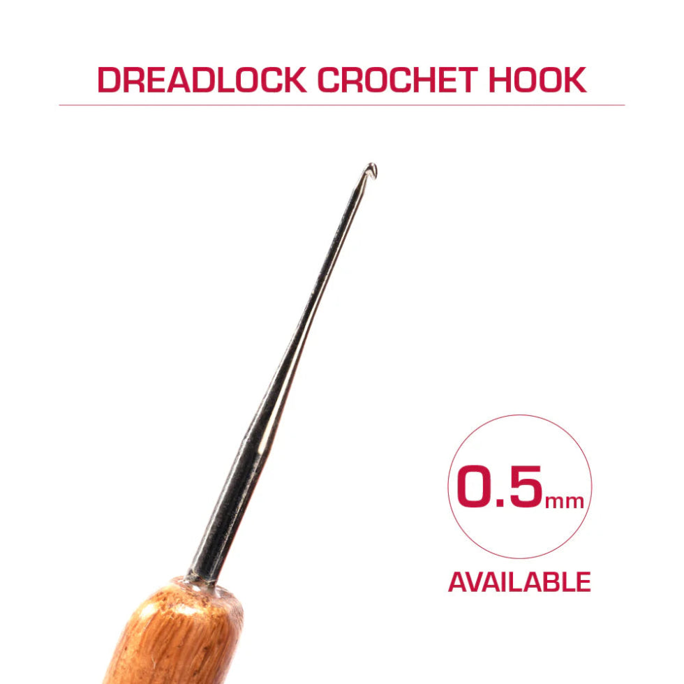 Red By Kiss dreadlock crochet hook 0.5mm single needle professional loc maintenance tool card