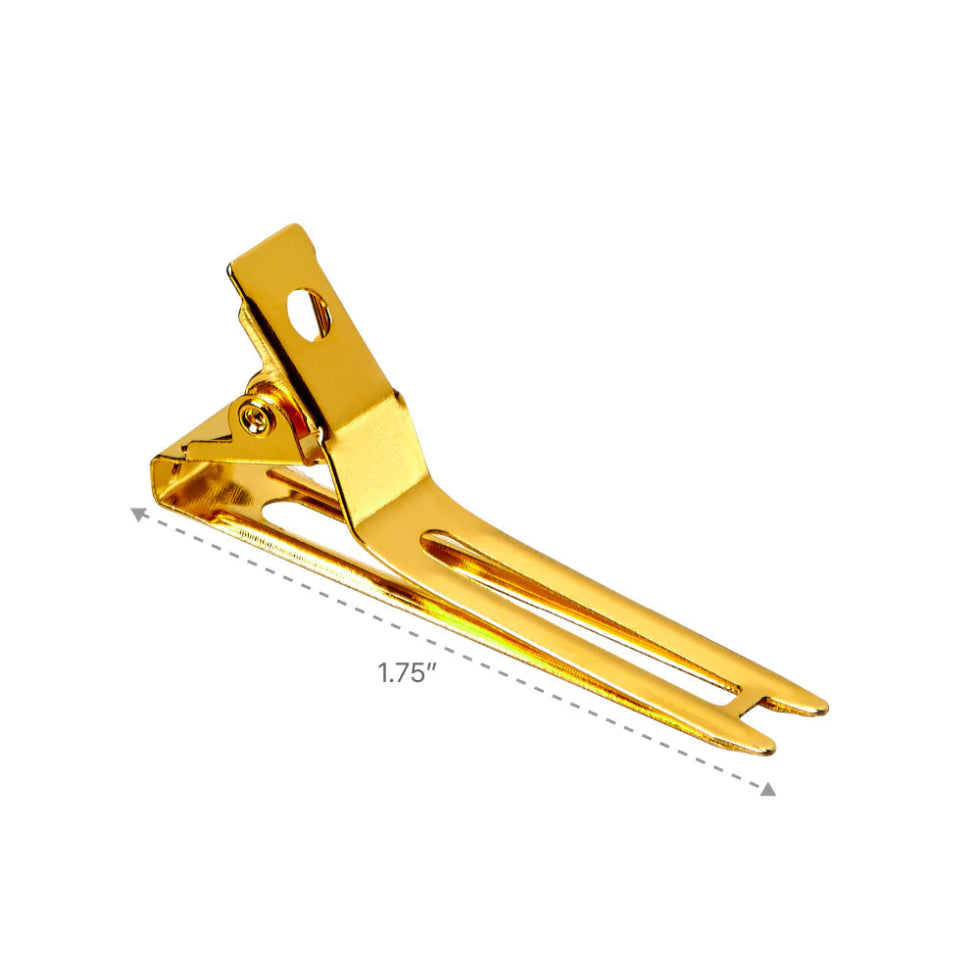 Red By Kiss hair clips gold slide-in 1 3/4 inch professional salon sectioning grips 35 pack box