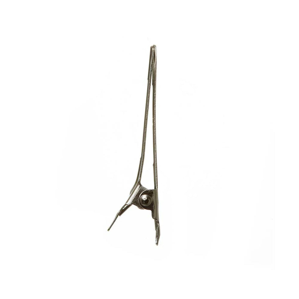 Red By Kiss silver single prong clip 1 3/4 inch metal sectioning and setting hair clips card