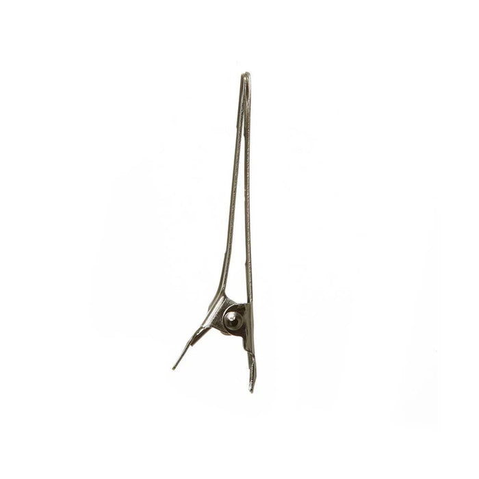 Red By Kiss silver single prong clip 1 3/4 inch metal sectioning and setting hair clips card