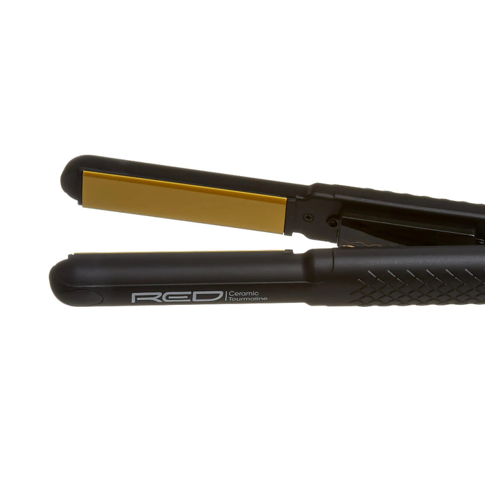 Red by Kiss flat iron 0.75 inch ceramic tourmaline slim hair straightener for short hair precision