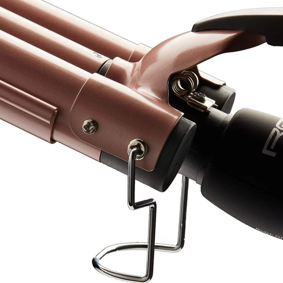 Red by Kiss 1 inch triple barrel hair waver ceramic beach wave styling iron box