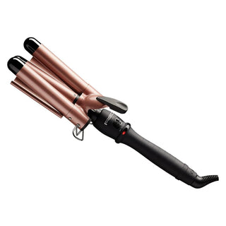 Red by Kiss 1 inch triple barrel hair waver ceramic beach wave styling iron box