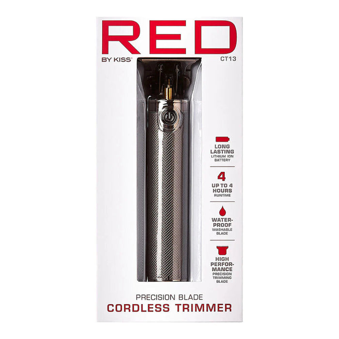 Red by Kiss pencil flat iron thin 3/10 inch ceramic tourmaline precision straightener box