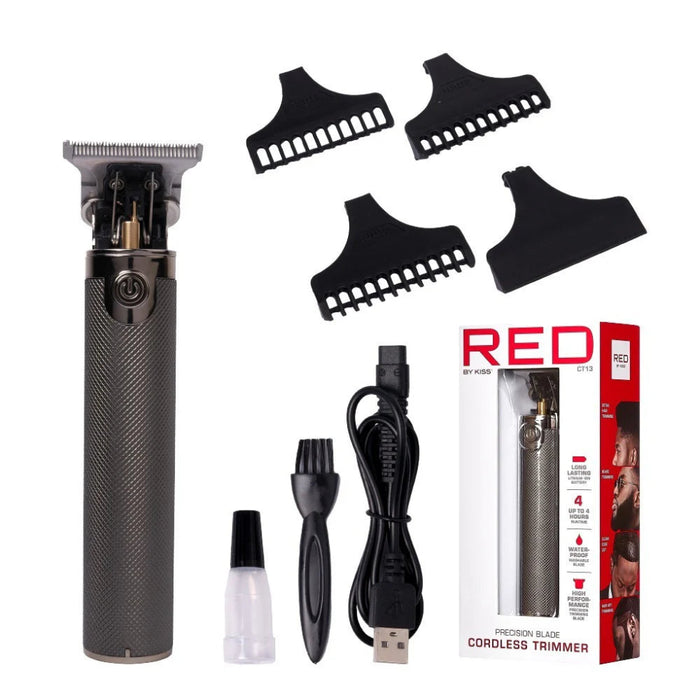 Red by Kiss pencil flat iron thin 3/10 inch ceramic tourmaline precision straightener box