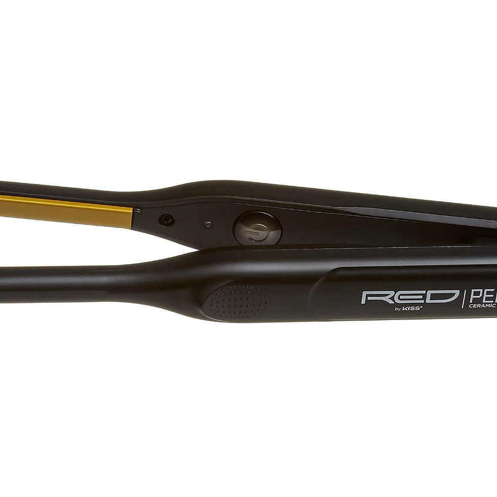 Red by Kiss pencil flat iron thin 3/10 inch ceramic tourmaline precision straightener box