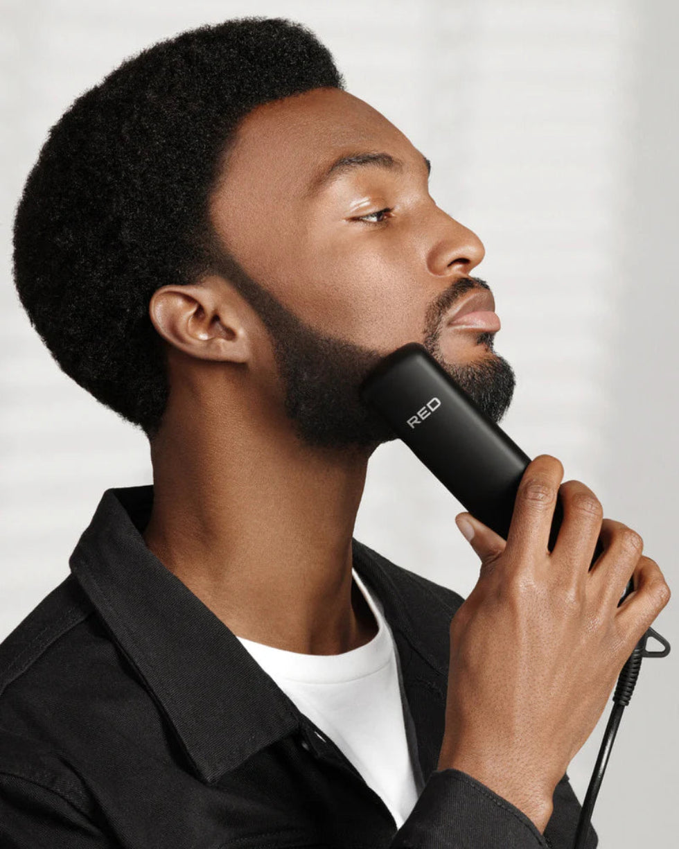 Red by Kiss beard and hair straightener with adjustable temperature settings heated styling tool box