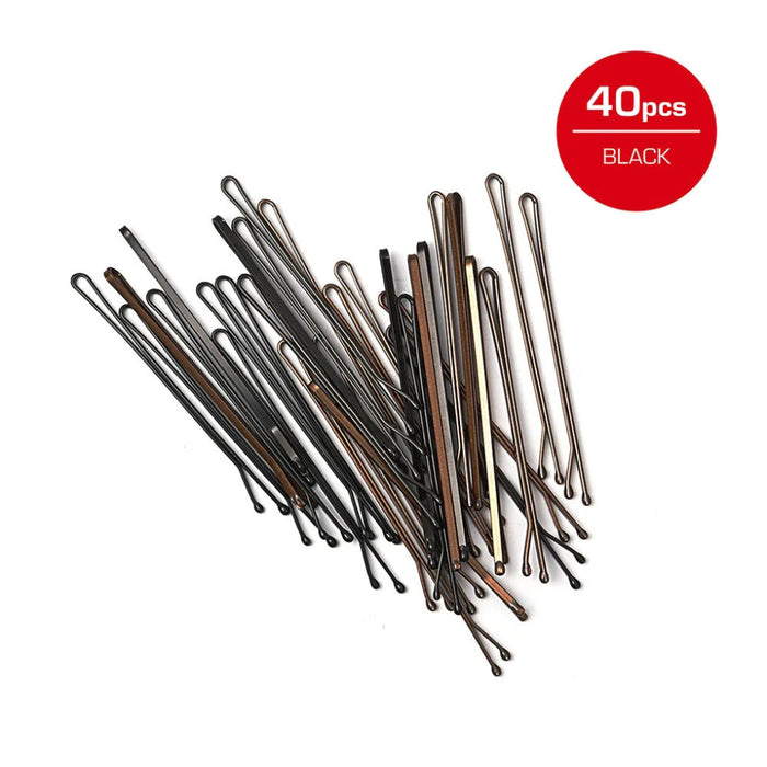 Red by Kiss Bob Pins Bronze Black 2 3/4″ (40 PCS) | Professional Long Hair Pins