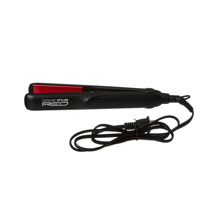 Red by Kiss Ceramic Styler hair straightener flat iron with smooth gliding plates