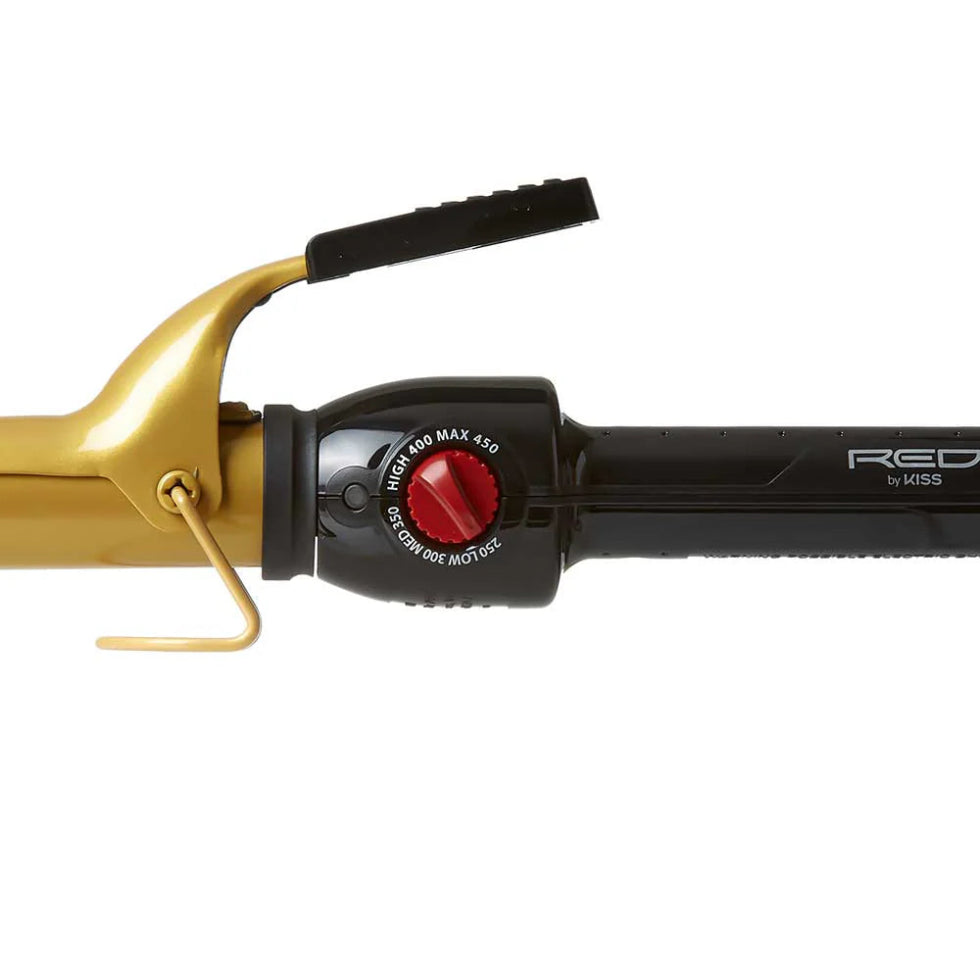 Red by Kiss curling iron 1 inch ceramic tourmaline professional hair styling wand box