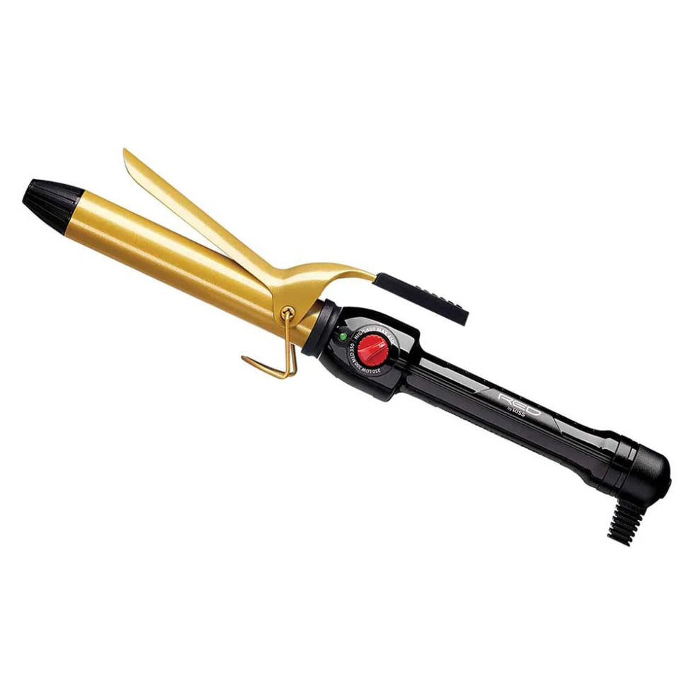 Red by Kiss curling iron 1 inch ceramic tourmaline professional hair styling wand box