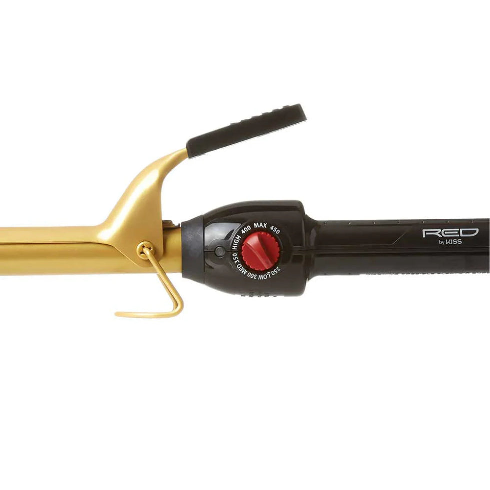 Red by Kiss curling iron 3/4 inch ceramic tourmaline professional styling wand box