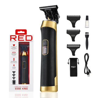 Red by Kiss DLC zero-gap cordless trimmer precision blade hair grooming tool box