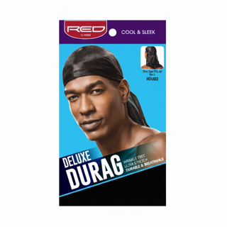 Red by Kiss deluxe durag HDU02 long tail compression wave durag satin hair protection styling
