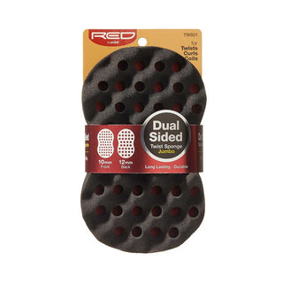 Red by Kiss dual-sided twist sponge for defining twists in textured hair.