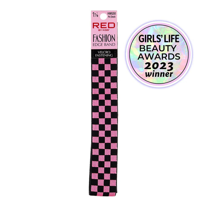 Red by Kiss fashion edge band pink check pattern adjustable lace melting wrap strap