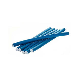 Red by Kiss flexi rods 10 inch blue 9/16 diameter flexible foam curling rollers for spiral curls