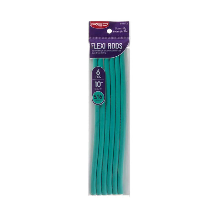 Red by Kiss flexi rods 10 inch green flexible foam curling rollers for heatless spiral curls