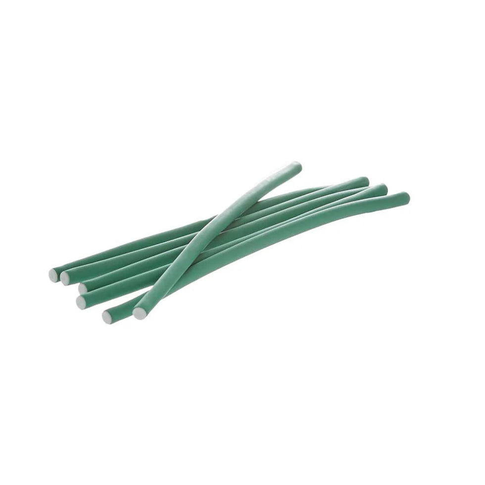 Red by Kiss flexi rods 10 inch green flexible foam curling rollers for heatless spiral curls