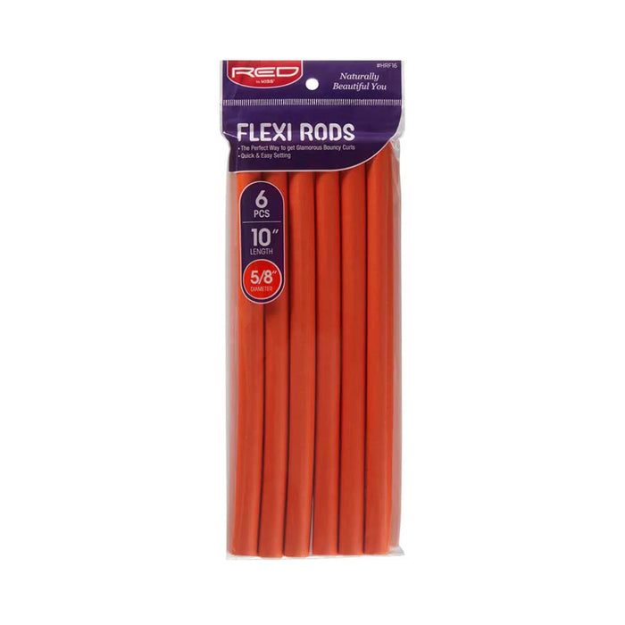 Red by Kiss flexi rods 10 inch orange flexible foam curling rollers for heatless spiral curls