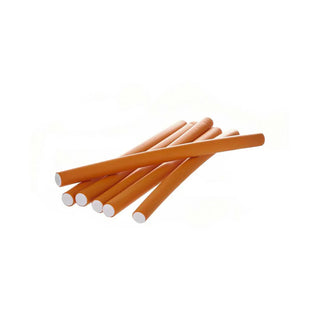 Red by Kiss flexi rods 10 inch orange flexible foam curling rollers for heatless spiral curls
