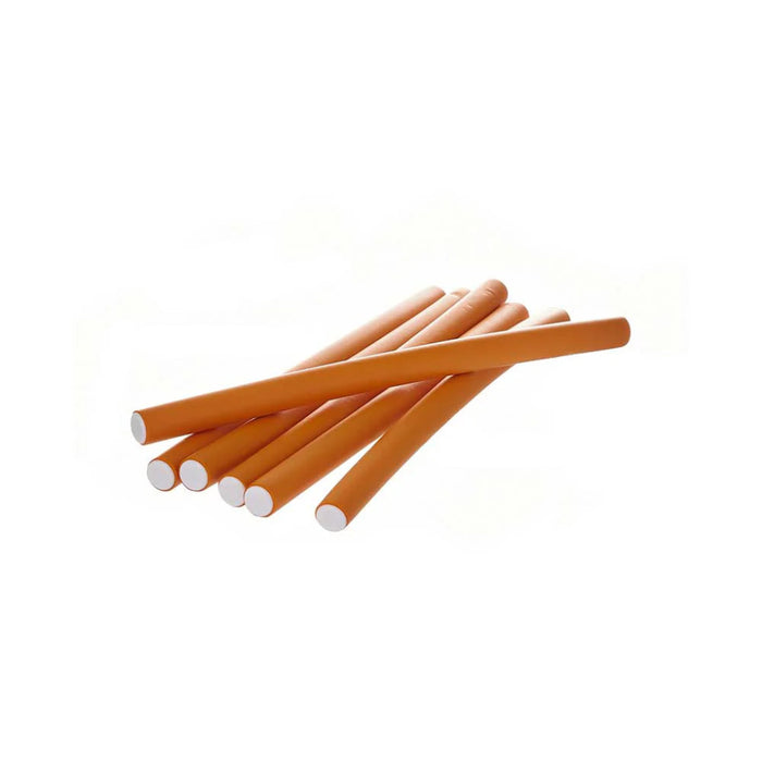 Red by Kiss flexi rods 10 inch orange flexible foam curling rollers for heatless spiral curls