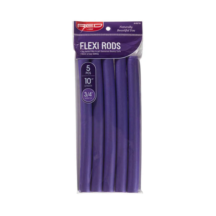 Red by Kiss flexi rods 10 inch purple flexible foam curling rollers for heatless spiral curls