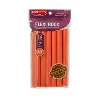 Red by Kiss flexi rods 7 inch flexible foam curling rollers 12 pack for heatless spiral curls