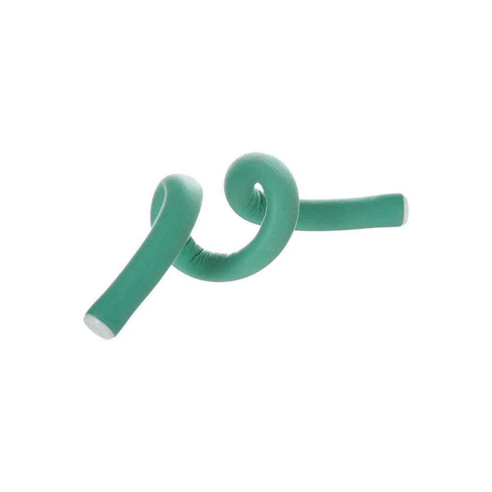 Red by Kiss flexi rods 7 inch green flexible foam curling rollers 6 pack for heatless spiral curls