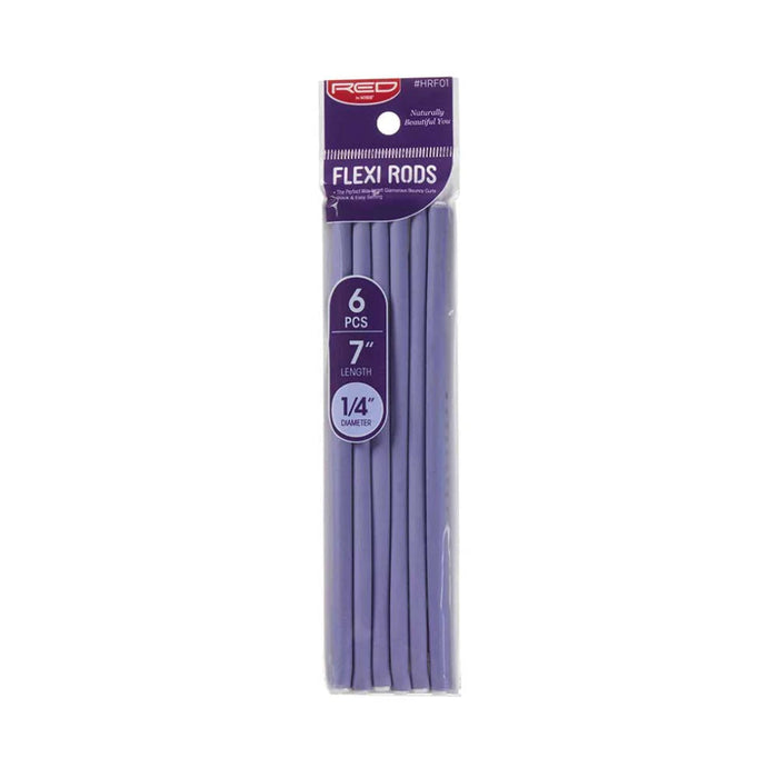 Red by Kiss flexi rods 7 inch lavender flexible foam curling rollers 6 pack for heatless spiral curls