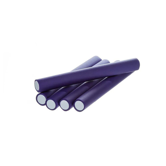 Red by Kiss flexi rods 7 inch purple flexible foam curling rollers 6 pack for heatless spiral curls