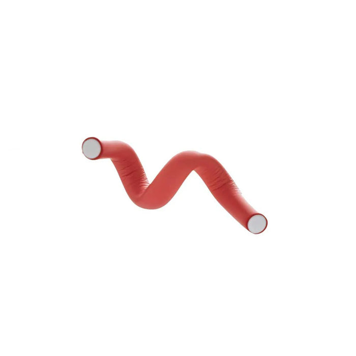 Red by Kiss flexi rods 7 inch red flexible foam curling rollers 6 pack for heatless spiral curls