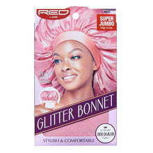 Red by Kiss Glitter Bonnet Super Jumbo Pink Pearl holographic hair protection sleeping cap