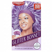 Red by Kiss Glitter Bonnet Super Jumbo Purple Pearl holographic hair protection sleeping cap
