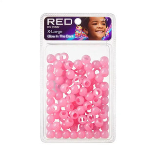 Red by Kiss glow in the dark hair beads pack wide hole accessories for braids