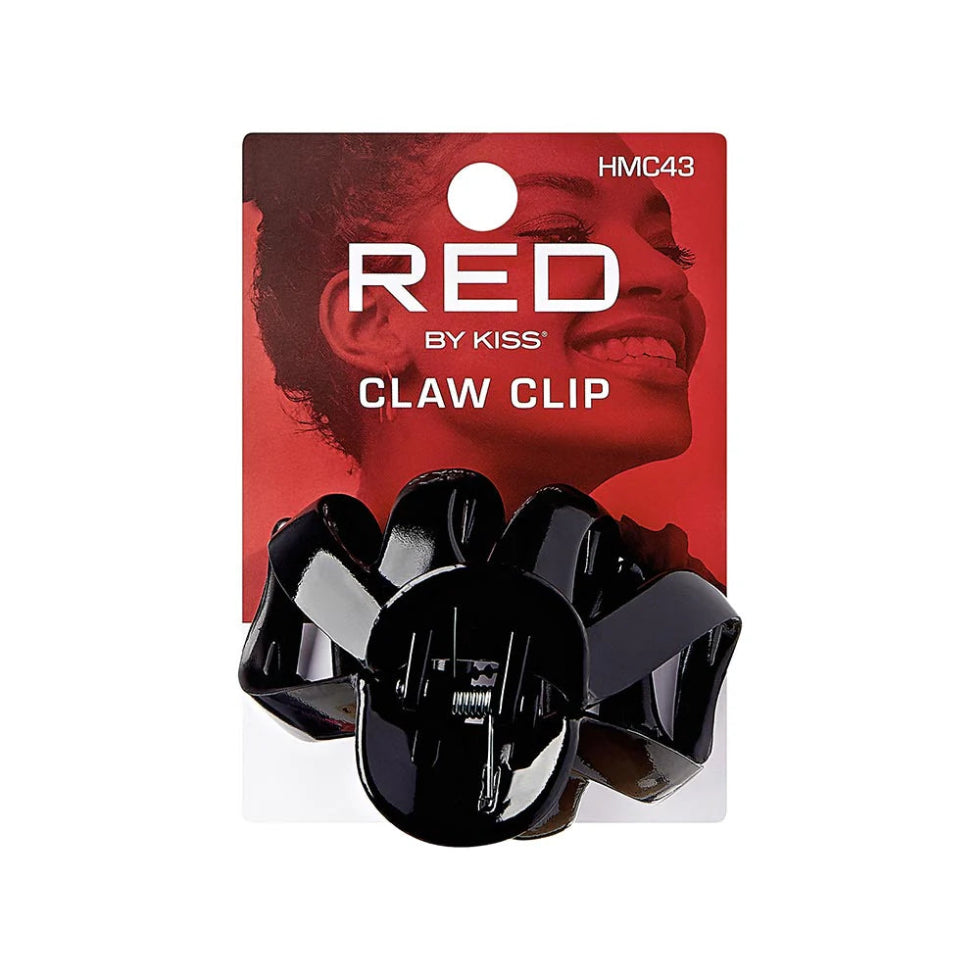 Red by Kiss hair claw clip regular size with sturdy spring for secure hairstyle updo hold.
